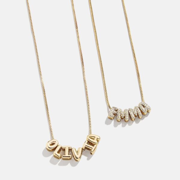 Wholesale Gold colored copper letter necklace