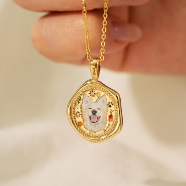 Wholesale Cute cats and dogs can be placed in a photo pendant necklace