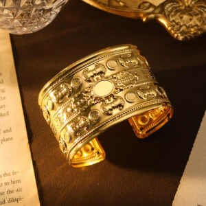 L251-3 oval flower gold