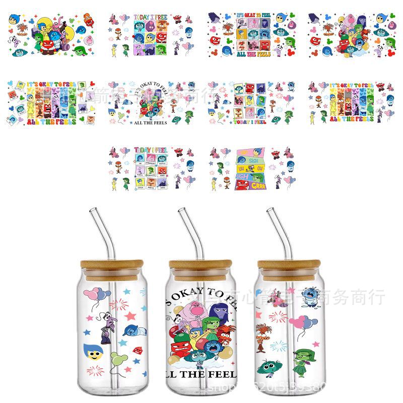 Wholesale Mind Secret Force UV DTF Transfer Crystal Transparent Sticker 23.6X10.6cm Waterproof Scratch Resistant Cartoon