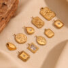 O1CN01OUkdBN2AUrVva7Vjv_2213308878207-0-cib Wholesale Gold Waterop Rose Pattern Tile Pendant