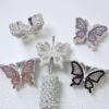 Wholesale 10pcs Colorful Butterfly Pearl Alloy Four hole Beads