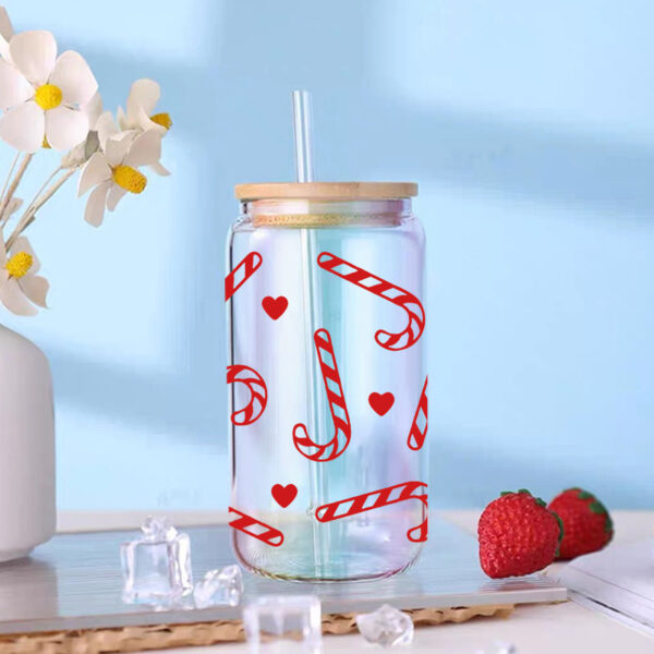 Wholesale Cartoon Christmas Little Snowman Antler 16oz Cup UV DTF Wraps