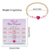 Wholesale Letter Elastic Beaded Colorfulful Masonry Heart Bracelet
