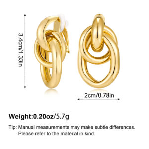 EJ006A copper tube earrings real gold