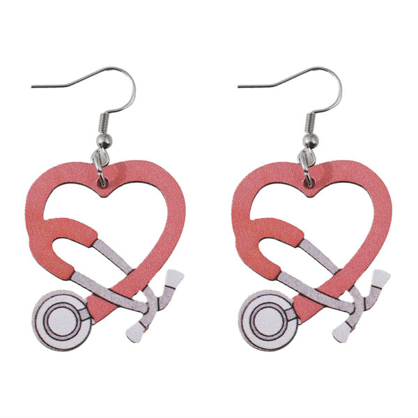 O1CN01OXZgn31ZzQHY82LNo_2214986983265-0-cib Wholesale Heart Hollow Pendant Earrings Wooden Double-Sided Jewelry