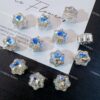Wholesale Multi-Color Eight-Hole Crystal Glass Snowflake Diamond Spacer Beads
