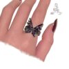 Wholesale Black Ring Female Dark Niche High-End Ring Open Ring