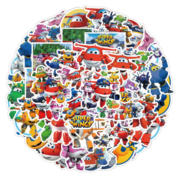 Wholesale 50 Cute Cartoon Super Wings Waterproof Vinyl Stickers OLY Exclusive