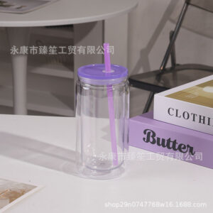 Transparent purple cover / 475ml/16oz