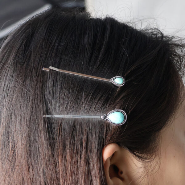 O1CN01Ocn89L2G3jo3FiBlX_2215625058960-0-cib Wholesale retro turquoise hairpin suit simple personality trend hair clips