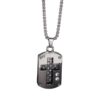 Wholesale Geometric military plaque hollow stainless steel necklace