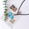 Wholesale Bohemian long turquoise pendant earrings necklace suit