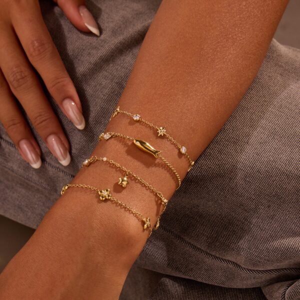 Wholesale Titanium Steel Bracelet Star-Shaped Pendant Exquisite Light Luxury