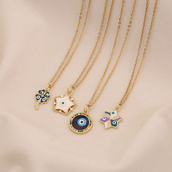 Wholesale Devil's Eye Necklace Stainless Steel Clavicle Chain