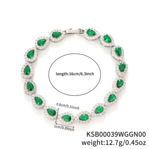 KSB00039 White Gold Green Diamond