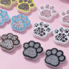 Wholesale 10pcs beaded pen with UV embossed leopard print cat paw loose beads