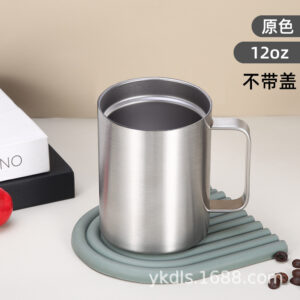 12oz natural stainless steel insulated mug (without lid) cup / 12oz or 360ml.20oz or 600ml