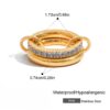 Wholesale Zircon titanium steel multi-layer layered ring