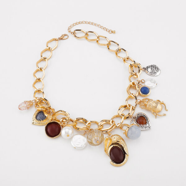 Wholesale E13226 ZA Creative Acrylic Alloy Resin Pendant Necklace