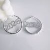 Wholesale 2026 Digital Diamond-Set Circle Earrings