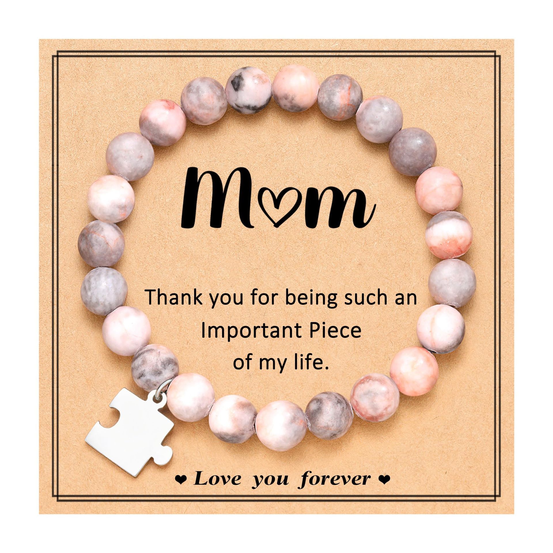 Wholesale Pink Zebra Bracelet Mother's Day Gift Stainless Steel Bracelet