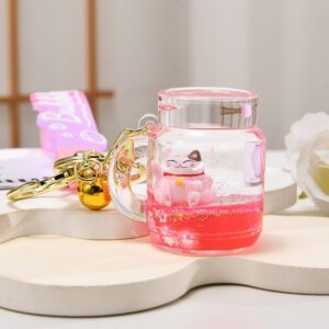 Leather cord lucky cat [pink] / Light gold buckle + lucky cat