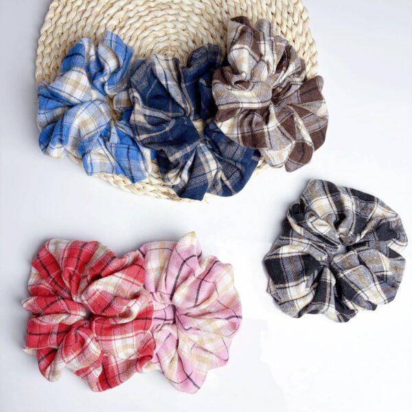 Wholesale Autumn and winter plaid large intestine headband