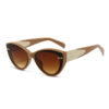 Wholesale Light Luxury Butterfly-Shaped Large Frame, Slimming and High-End Two-Color Temple Sunglasses