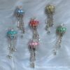 Wholesale 10pcs Crown tassel tassel round drill ball straight hole bead