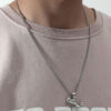 Wholesale sneaker football necklace men's stainless steel necklace