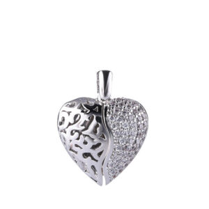 Silver hollow single pendant