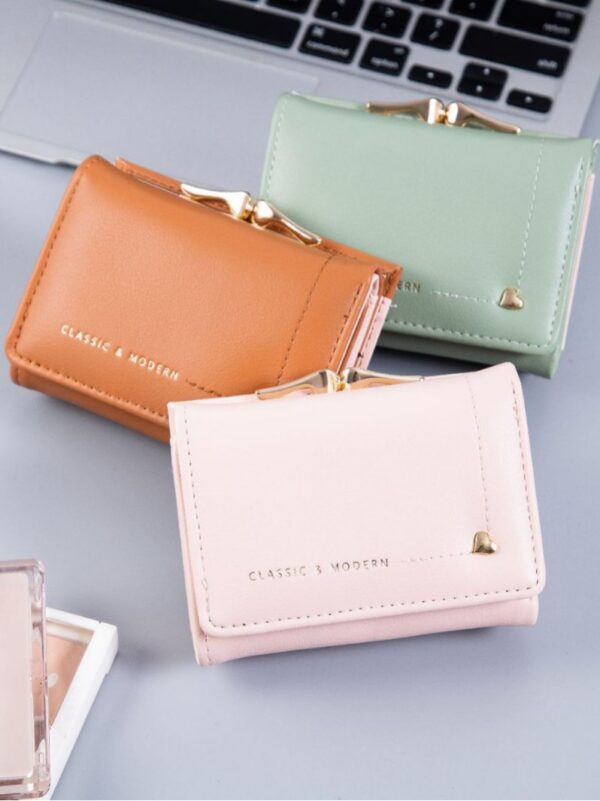 Wholesale Colorful large capacity short women's wallet