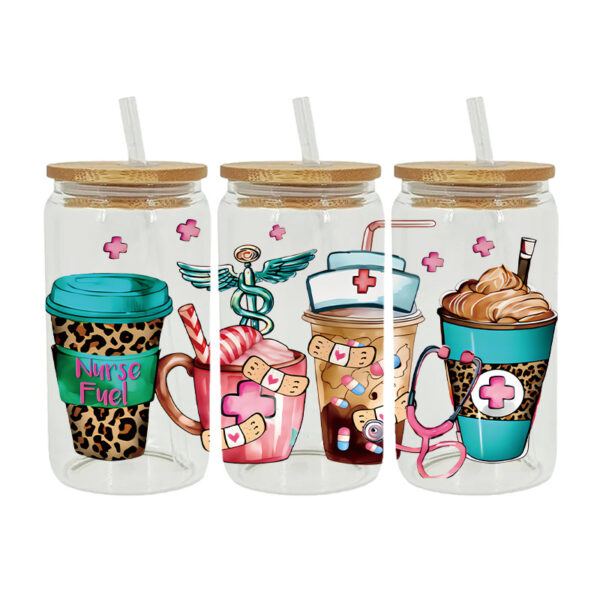 Wholesale UV Transfer Paste Glass Crystal Label Crystal Paste Cross-border Special Paste for 16oz Glass Cup 23cmX11cm