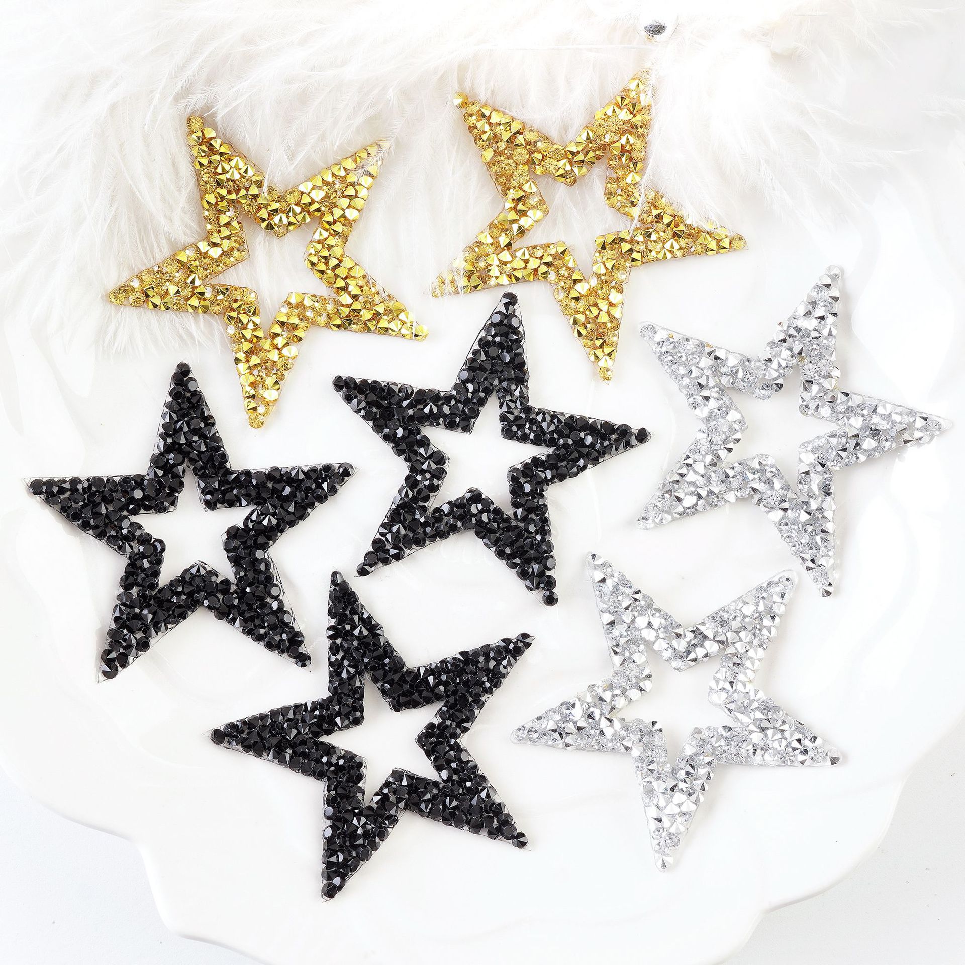 Wholesale Hollow out pentagram embroidery DIY Patches