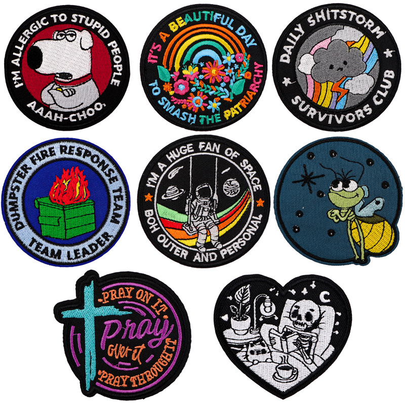 Wholesale Quotations Embroidered Cloth Stickers Animation Patch Clothing OLY Exclusive