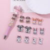 Wholesale 10pcs Through-hole double-sided cartoon pet puppy DIY beads