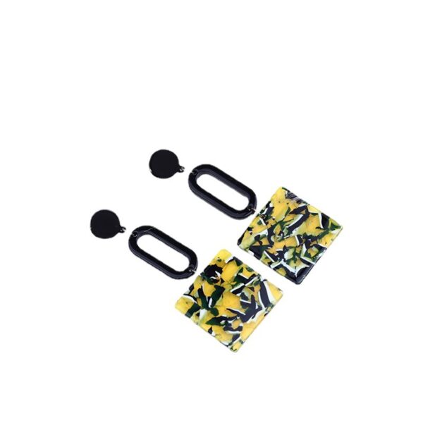 Wholesale Colorful square long acrylic earrings