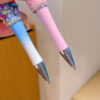 Wholesale Children's Cartoon Flash Diamond Bow Rotary Writing Pen Black OLY Exclusive