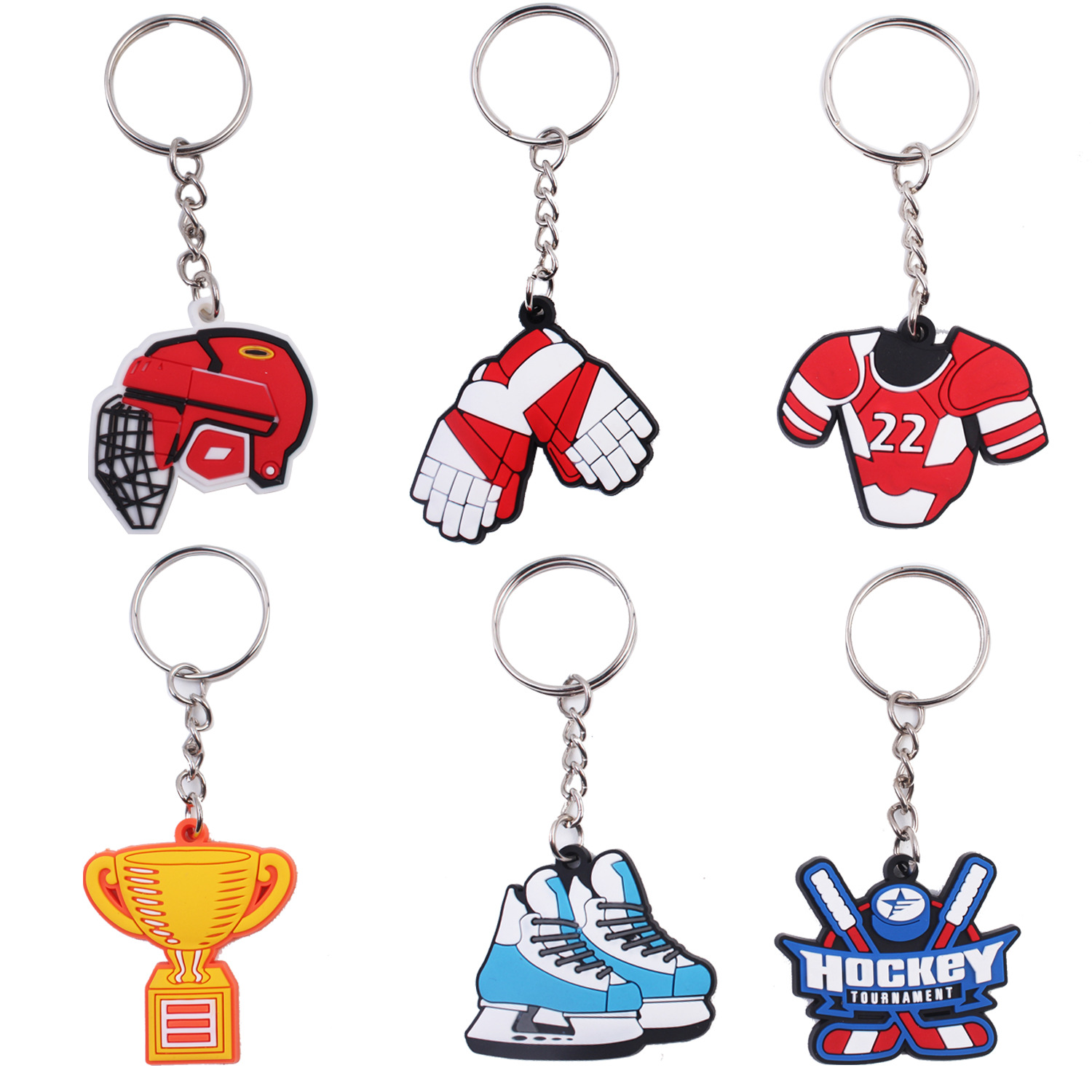 Wholesale Winter Ice Hockey and Ice Srts Series Keychain
