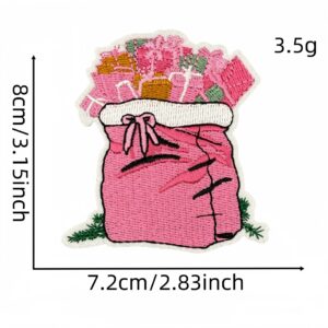 Pink christmas cloth sticker 21 #