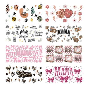 Wholesale Uv Transfer Sticker Glass Cup Crystal Label Crystal Sticker Cross-Border Exclusive for 16oz Glass Cup Special Sticker 23Cmx11Cm