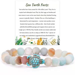 Amazonite turtle bracelet