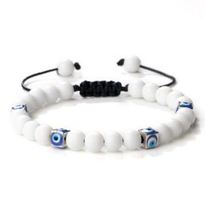 Frosted white porcelain / Silver Square