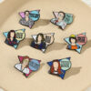 Wholesale Cute cartoon metal badge brooch