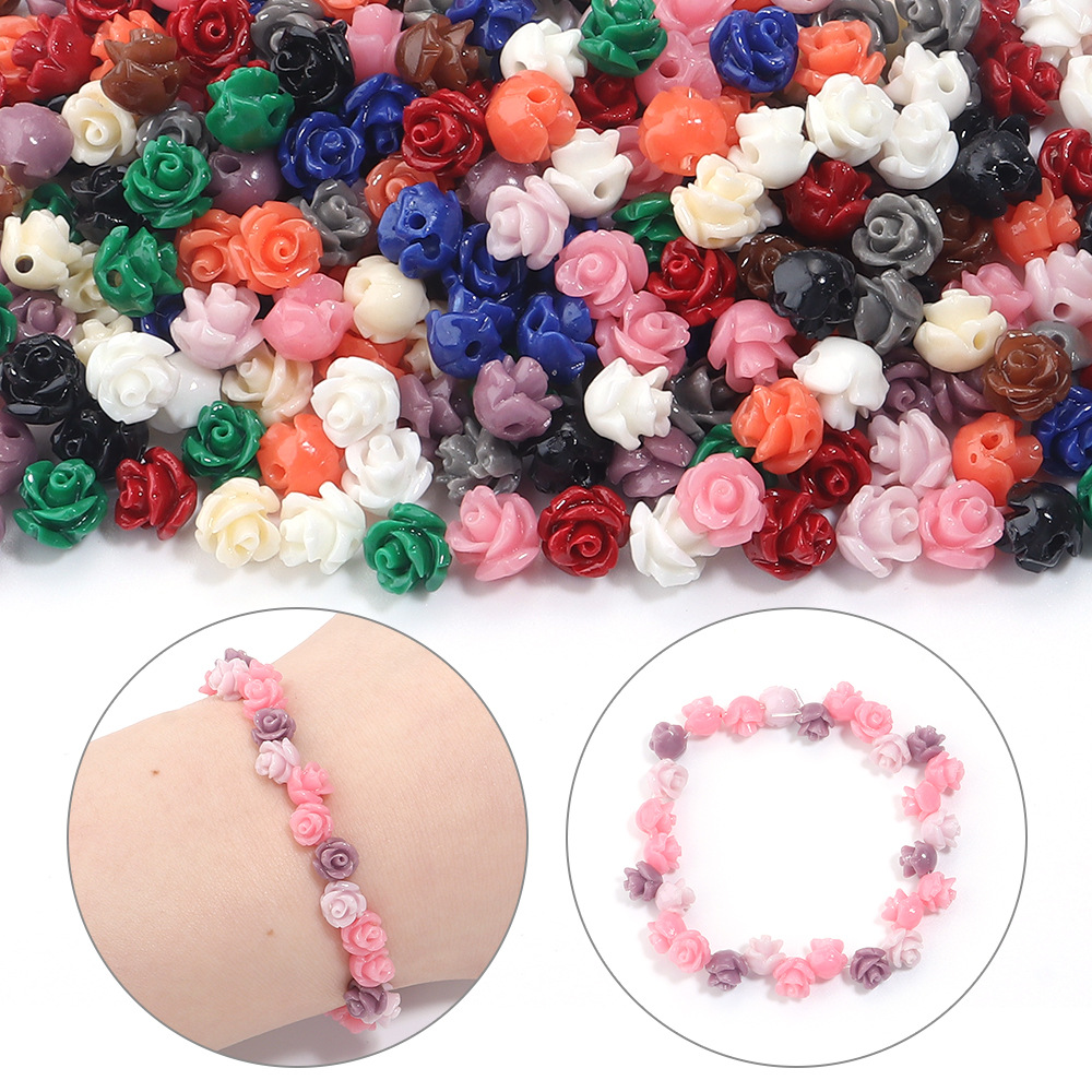 Wholesale 30ps Colorful Lacquer Carving wder Pressed Stereo Beads