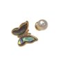 Wholesale White Pearl Abalone Shell Butterfly Necklace Earrings Ring