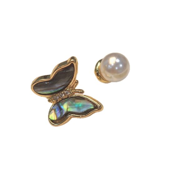 Wholesale White Pearl Abalone Shell Butterfly Necklace Earrings Ring