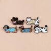 Wholesale Cute and adorable sausage dog cat alloy cartoon brooch