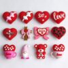 Wholesale 10pcs Factory New 3D Valentine's Day Silicone Heart Beads DIY Beaded Jewelry Bracelet Accessories Glue Beads